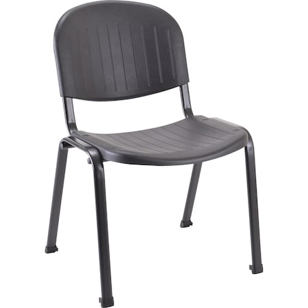 Lorell Low-Back Stacking Chairs, Black, 4 ct LLR62125